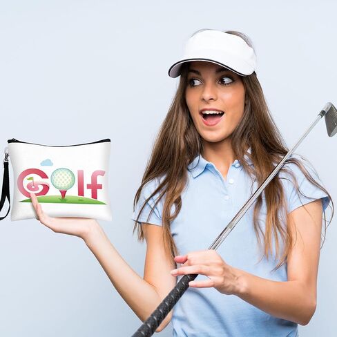 12 Set Golf Gifts for Women with 12 Canvas Makeup Cosmetic Bags 12 Golf Lip Balms and 48 Pink Golf Tees Golf Accessories for Golfer Ladies Girls Golf Party Favors in Saudi Arabia
