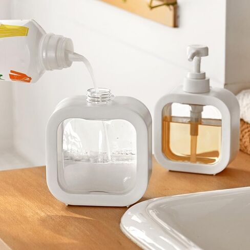 3pcs Hand Soap Dispenser Bathroom, Modern Dish Soap Dispenser for Kitchen Sink, 10oz Plastic Black Soap Dispenser with Pump and Labels in Saudi Arabia