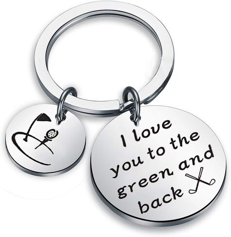 Zuo Bao Father's Day Gift Dad Golf Keychain Golfer Gift I Love You To The Green And Back Keychain Gift For Golf Players in Saudi Arabia