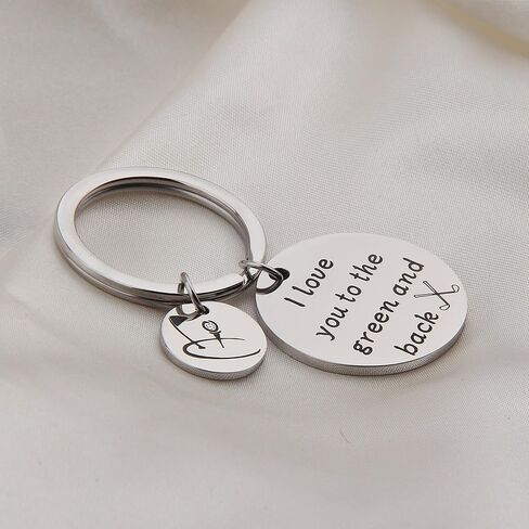 Zuo Bao Father's Day Gift Dad Golf Keychain Golfer Gift I Love You To The Green And Back Keychain Gift For Golf Players in Saudi Arabia