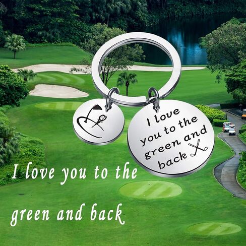 Zuo Bao Father's Day Gift Dad Golf Keychain Golfer Gift I Love You To The Green And Back Keychain Gift For Golf Players in Saudi Arabia