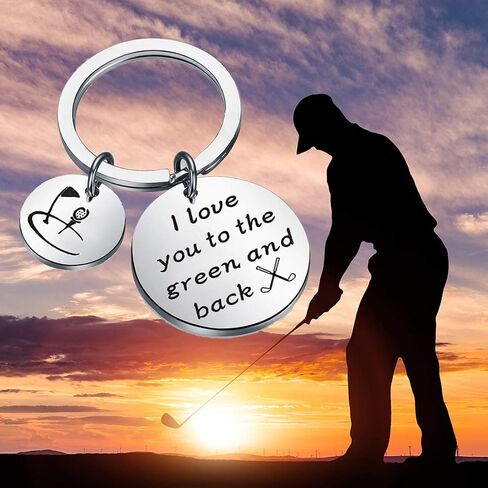 Zuo Bao Father's Day Gift Dad Golf Keychain Golfer Gift I Love You To The Green And Back Keychain Gift For Golf Players in Saudi Arabia