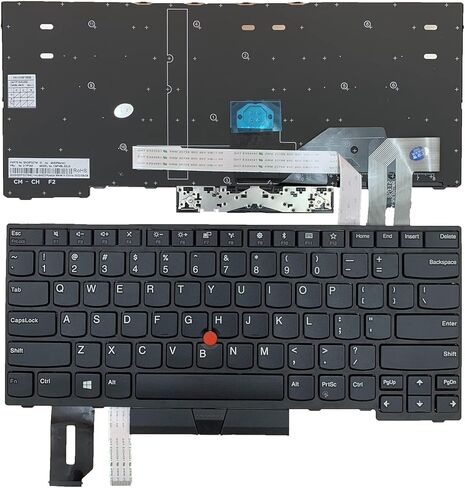 Laptop Replacement US Layout with Pointing Keyboard for Lenovo IBM ThinkPad E480 E490 E495 T480S T490 T495 L380 L390 L480 L490 R480 R490 S2 3rd TP00091A 01YP275 01YP302 01YP559 01YP400 in Kuwait