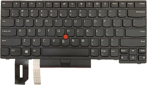 Laptop Replacement US Layout with Pointing Keyboard for Lenovo IBM ThinkPad E480 E490 E495 T480S T490 T495 L380 L390 L480 L490 R480 R490 S2 3rd TP00091A 01YP275 01YP302 01YP559 01YP400 in Kuwait