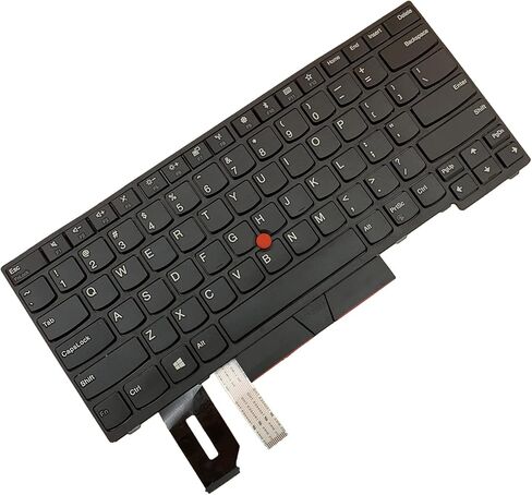 Laptop Replacement US Layout with Pointing Keyboard for Lenovo IBM ThinkPad E480 E490 E495 T480S T490 T495 L380 L390 L480 L490 R480 R490 S2 3rd TP00091A 01YP275 01YP302 01YP559 01YP400 in Kuwait