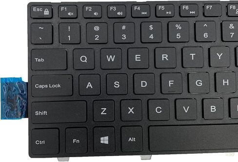لوحة مفاتيح بديلة للكمبيوتر المحمول Dell Inspiron 3442 Series 14-5000 14-5447 14-3000 3443 3451 3452 3458 3446 3448 N5447 N3442 14CR 14MR 050x15 SN8233 تخطيط أمريكي بدون إضاءة خلفية تخطيط أمريكي أسود in Saudi Arabia