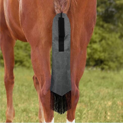 Horse Tail Bag, Hook and Loop Design Horse Tail Guard,Horse Care Blankets,Pretect Horse Tail(Grey) in Saudi Arabia