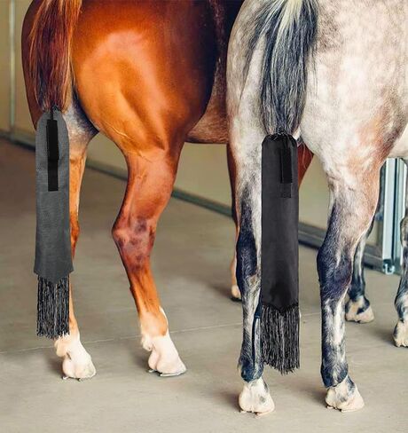 Horse Tail Bag, Hook and Loop Design Horse Tail Guard,Horse Care Blankets,Pretect Horse Tail(Grey) in Saudi Arabia