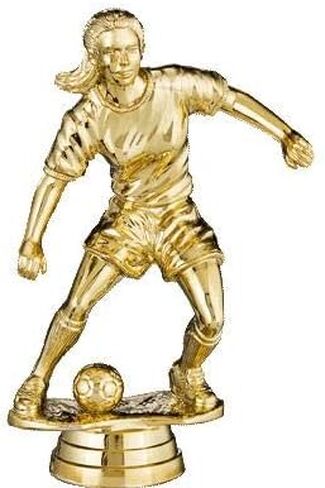 Crown Awards Soccer Trophies with Custom Engraving, 6" Personalized Girls Soccer Dribbler Trophy On Black Base Prime in Saudi Arabia