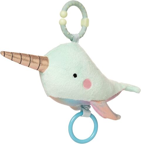 Manhattan Toy Under The Sea Narwhal Baby Teether & Travel Pull Toy in Saudi Arabia