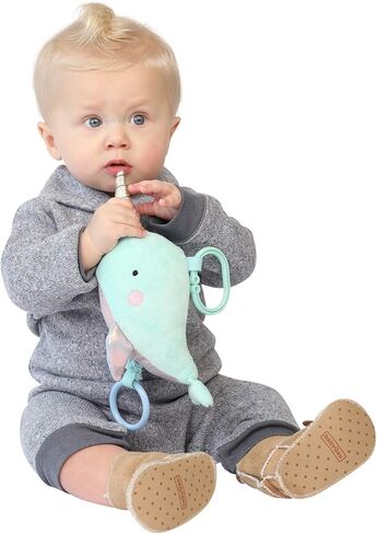 Manhattan Toy Under The Sea Narwhal Baby Teether & Travel Pull Toy in Saudi Arabia