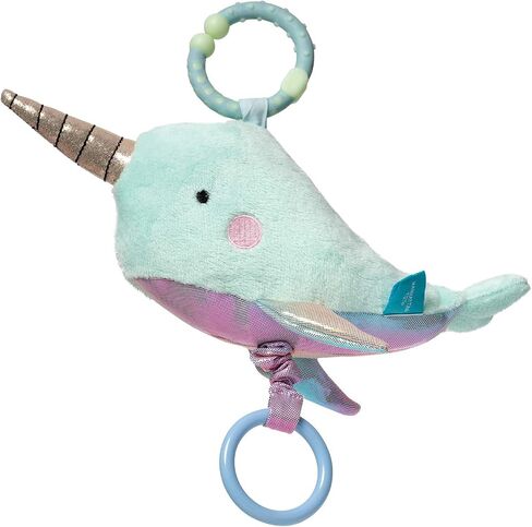 Manhattan Toy Under The Sea Narwhal Baby Teether & Travel Pull Toy in Saudi Arabia