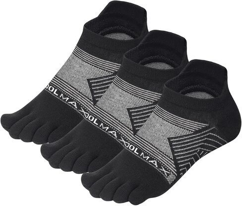 Toe Socks for Men Women Coolmax Five Finger Socks Running Athletic Toe Socks No Show 3 Pairs in Saudi Arabia