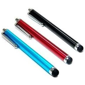 iFlash 3 pcs Blue/Black/Red Capacitive Stylus/styli Touch Screen Cellphone Tablet Pen for Apple iPad Pro Air 1/2 / Mini 2/3/4, Motorola Xoom, Samsung Galaxy Tab. & All Other Touch Screen Devices