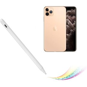 Active Stylus Pen for iPhone 11/12/13/14/15 Pro Max, Electronic Pencil Compatible with iPhone 11/12/13/14/15 Pro Max Stylus Pen,Good for Sketching and Note-Taking Pens, White