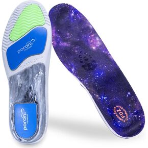 FDZ PORON Cushion Insoles for Plantar Fasciitis Prevention Men Women, Work Boot Shock Absorbing Insole for Heavy Duty, Orthotic Shoe Inserts for Flat Feet, Metatarsal Shoe Insole Foot Pain Relief (S)