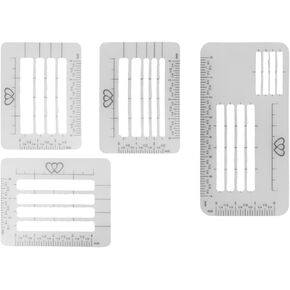 Ciieeo Letter Envelope Addressing Stencil: 4pcs Template Ruler Guide Envelope Addressing Guide Stencil Ruler Straight Guide for Envelopes Brush Pens Making Thank You Card