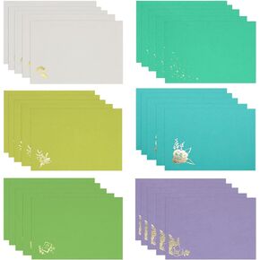 30 PCS 4x6 Envelopes for Invitations,A6 Colored Envelopes with Gold Foil Stamping Decoration,Ideal for Invitations,Greeting Cards,Weddings,Photos,Postcards