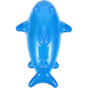 LUOZZY Rubber Shark Dog Toy Chewing Squeak Toy Water Floating Toy for Pet Dogs Unisex (Blue)