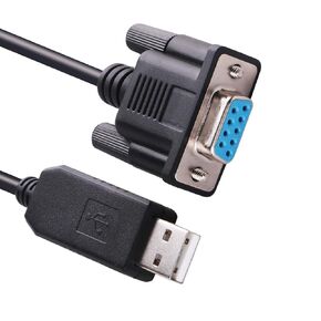 Null Modem Adapter Cable CP2102 USB to RS232 Serial D-sub 9 Pin DB9 Female Crosswire Rollover Converter Cable 6ft