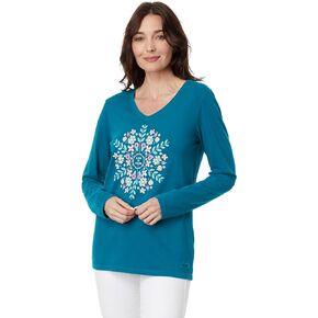 Life is Good Spring Circle Long Sleeve Crusher™ Vee
