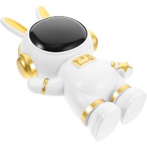 Space Rabbit Piggy Bank Spaceman Piggy Bank Unbreakable Piggy Bank Piggy Bank Girls New Year Astronaut Toys House Decorations for Home Piggy Bank Decor Coin Cute White Vinyl Child