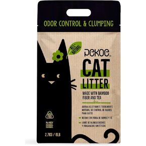 PeKoe All-Natural Odor Control & Clumping Cat Litter with Bamboo and Tea, 6-lb Bag (Pack of 1)