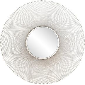 Deco 79 Metal Starburst Wall Mirror, 45" x 1" x 45", Silver