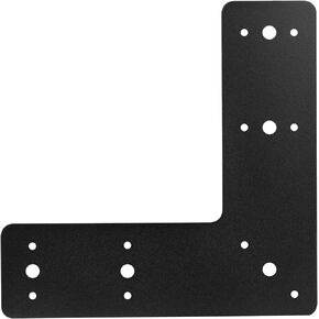 4 Pcs Flat L Tie Plates, 3" W x 10" L, Flat Corner Brace for 4x4 Post, L Shaped Beam Brackets, Thickness 3mm