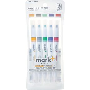 KOKUYO PM-MT200-5S2 Highlighter, 2-Way Color Marker, Marktus, 5 Color Set