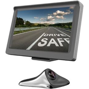 Vehicle Side Blind Area Display,5''Monitor with 1 Camera for Truck, SUV, RV, Cars,Car Blind Zone Monitor System,120° Wide Angle Waterproof Reversing Backup Camera, Paste Installation (Black)