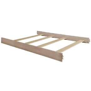 Evolur Convertible Crib Wooden Full Size Bed Rail in Brownstone, Easily Converts Crib to Full Size Bed, Made of Solid Wood