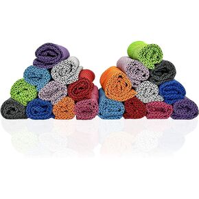 20 Packs Cooling Towels, Microfiber Ice Towel Bulk, Cooling Towels for Neck and Face, Soft Breathable Sweat Towel for Sports, Yoga, Golf, Gym, Travel, Camping, Workout & More Activities