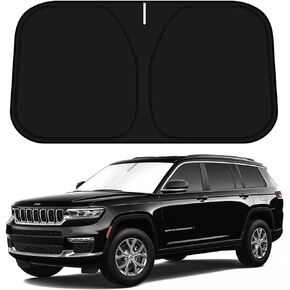 Bestview Windshield Sun Shade for 2011-2021 Jeep Grand Cherokee, Front Window Sunshade Sun Visor Protector Block UV Rays Heat, Foldable 2 Layers 210T Material