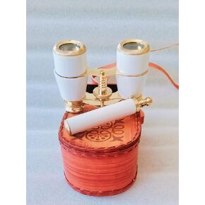 Binoculars Brass Opera Glasses Handmade Nautical White Binoculars Gifts Love, Christmas Day, Valentine's Day, Women's Day