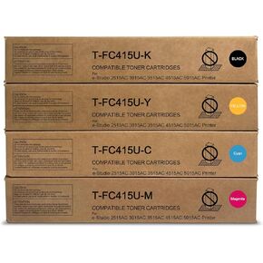 T-FC415U Toner Cartridge Compatible Toshiba T-FC415U TFC415U Toner Cartridge T-FC415U-K T-FC415U-C T-FC415U-M T-FC415U-Y T Replacement for Toshiba e-Studio 2515AC 3015AC 3515AC 4515AC 5015AC Printer