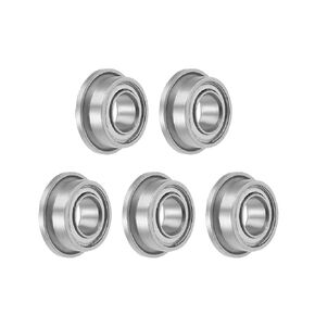 uxcell MF63ZZ Flange Ball Bearing 3x6x2.5mm Shielded Chrome Bearings 5pcs