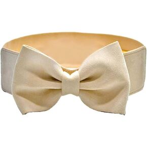 ربطة عنق نسائية مرنة وأحزمة خصر واسعة من الجلد السويدي الفهد قابلة للتمدد لفستان المخصر in Kuwait