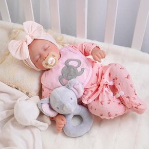 BABESIDE Lifelike Reborn Baby Dolls - 17-Inch Realistic-Newborn Baby Dolls Full Body Vinyl Sleeping Real Life Baby Dolls Girl with Toy Accessories for Kids Age 3 4 5 6 7 +