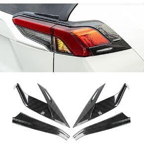 Car Accessories Fit for Toyota RAV4 2019 2020 2021 2022 Tail Light Lamp Cover Frame Decor Trim (Black) ABS 4 PCS