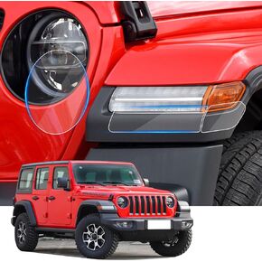 Car Headlight Protection Film for TPU Jeep Wrangler 2018 2019 2020 2021 2022 2023 2024 Auto Accessories Lucency Vinyl Exterior Decoration Self Adhesive Sheet Sticker Cover Tint Tail Light