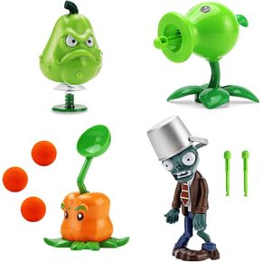 4 PCS Plants and Zombies Toys Action Figures Zombies PVZ Toys Sets 1 2 Series Great Gifts for Kids and Fans,Birthday and Christmas Party