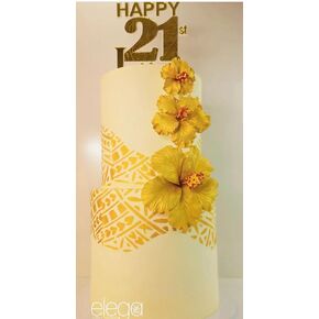 Island Vintage Floral Stencil
