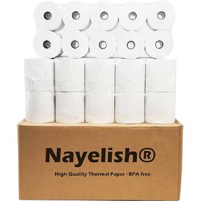 (50 Rolls) 3 1/8 x 230 Thermal Paper Receipt Rolls POS Fits All Cash Register Printers Star Micronics SCP700 TSP100 TSP300 TSP400 TSP500 TSP600 TSP 700 TSP2000 CT S300 BPA Free