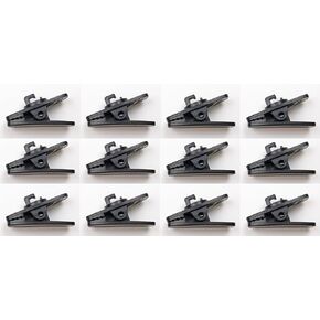 12Pcs Black Oxygen Tube Clips, Hose Holder Clip, Ear Protectors for Oxygen Tubing for Hats Caps Nasal Oxygen Tube Supplier Oxygen Cannula Holder Accessories, Oxygen Tubing Accessories，Respiratory Aids