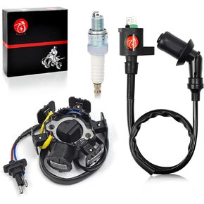 Stator Ignition Coil Spark Plug Compatible with Honda XR50 R 2000-2003 XR70 R 1997-2003 31120-GW8-671 CRF50 F 2004-2009/2012-2018 CRF70 F 2004-2009/2011-2012