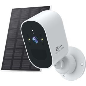 XVIM 4Pack Solar Security Camera Wireless Outdoor, 2MP Battery Powered Camera Wireless Outdoor, 2.4GHz WiFi, Night Vision, AI Detection, SD/Cloud