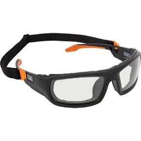 Klein Tools 60471 Safety Glasses, ANSI Z87.1+ Pro Full Frame Gasket Safety Glasses, Gray Lens, UV Protection, Anti-Fog, Scratch Resistant