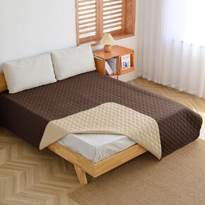 100% Double-Sided Waterproof Dog Bed Set Sofa Furniture Kid's Cat/Dog Blanket Sofa Pet Mattress, Dog Blanket for Couch Protection，Double-Sided (52"x82"(1 Per Pack), Coffee/Beige)