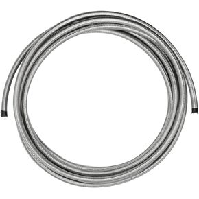 8AN Fuel Line Hose 20FT AN8 1/2" Universal Silver Stainless Steel Braided CPE Tube Oil Hoses 20 Feet
